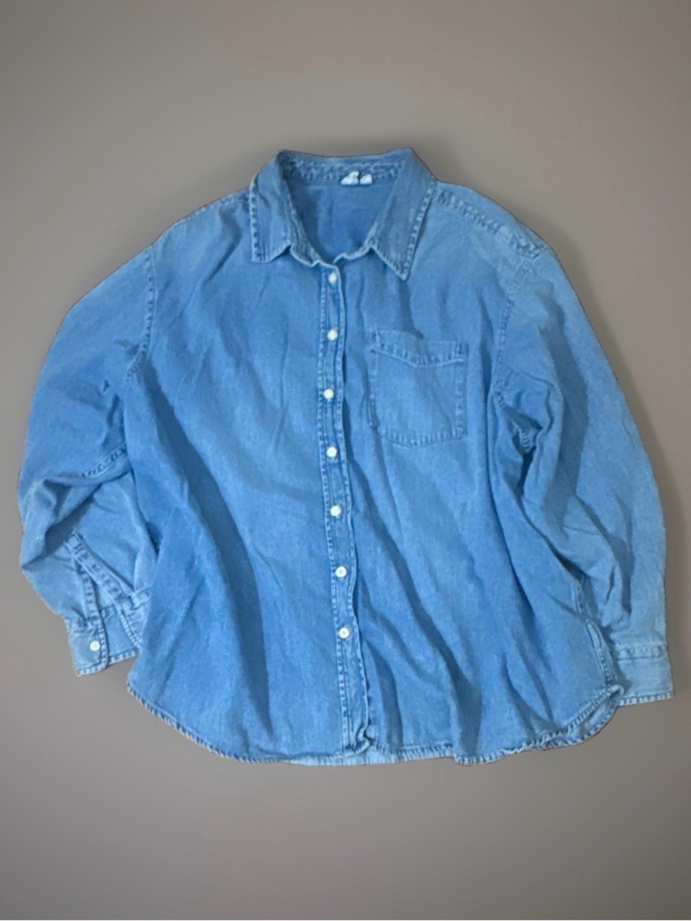 Gap Classic Blue Denim Button-Up Shirt - Women XXL